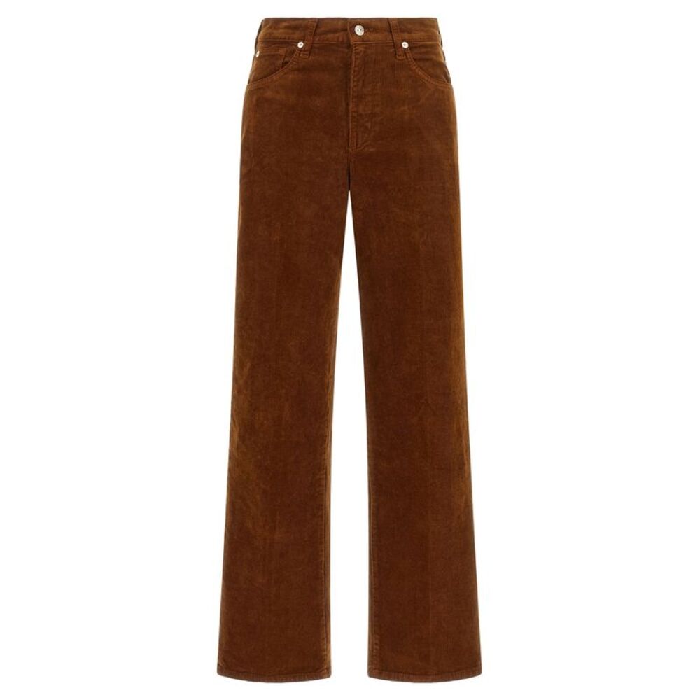 7 For All Mankind Brown Cotton Casual Women's Pants